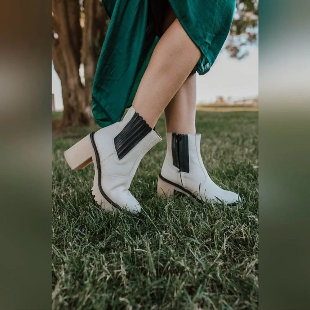 Free People James Cream Heeled Boots - Picture 10 of 11